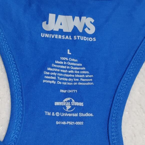 RARE Amity Island Jaws Universal Studios Tank Top Size LARGE Collectible NWT - Picture 7 of 11